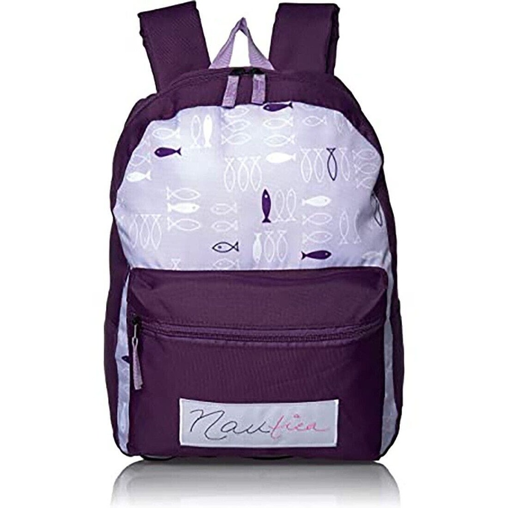 NWT! Nautica Girls' Big Fashion Print Small Backpack Grape, One Size
